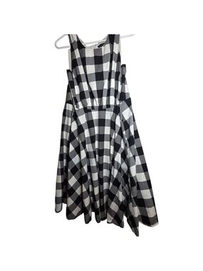 Lane Bryant Buffalo Check Gingham Sleeveless Dress Size 18 Black White Pockets
